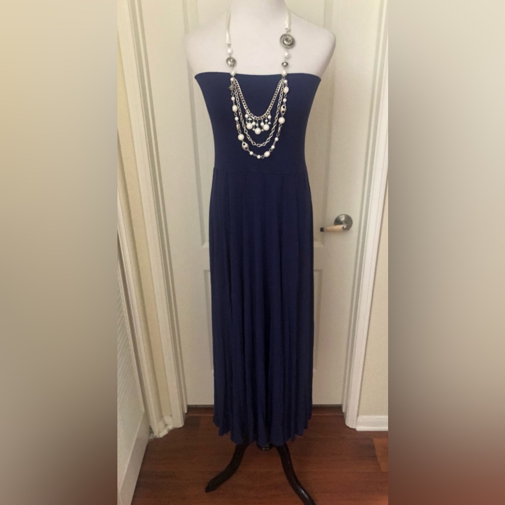 👇🏻$ Markdown to final price. Lapis Navy Blue strapless dress / skirt  size L